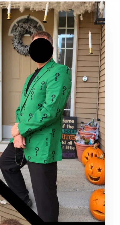 The Riddler Green Question Mark Blazer