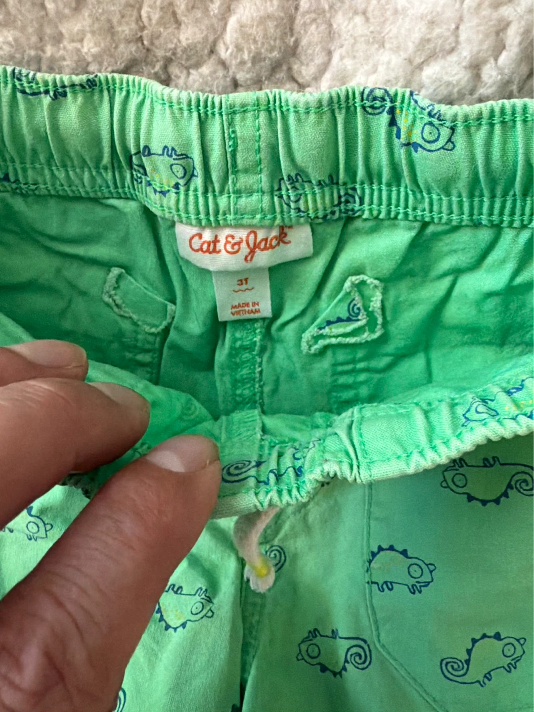 Cat & Jack Green Chameleon Shorts Size 3T - photo 2