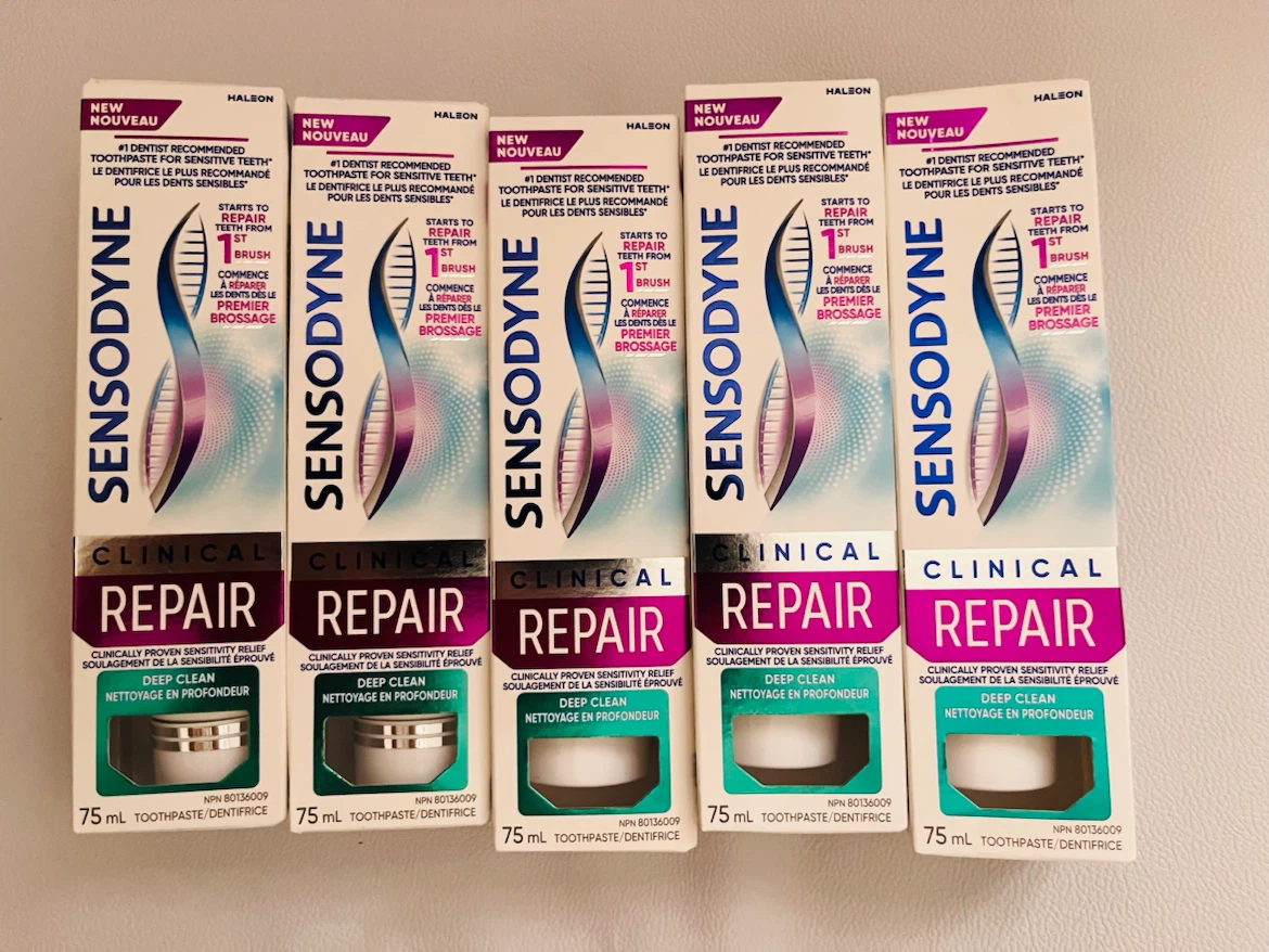 Sensodyne Clinical Repair Deep Clean Toothpaste each