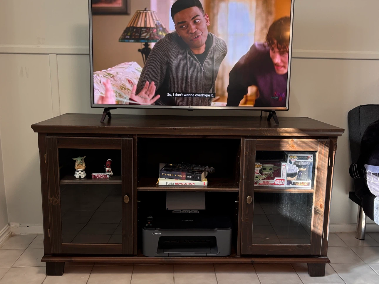 Dark Wood Media Console