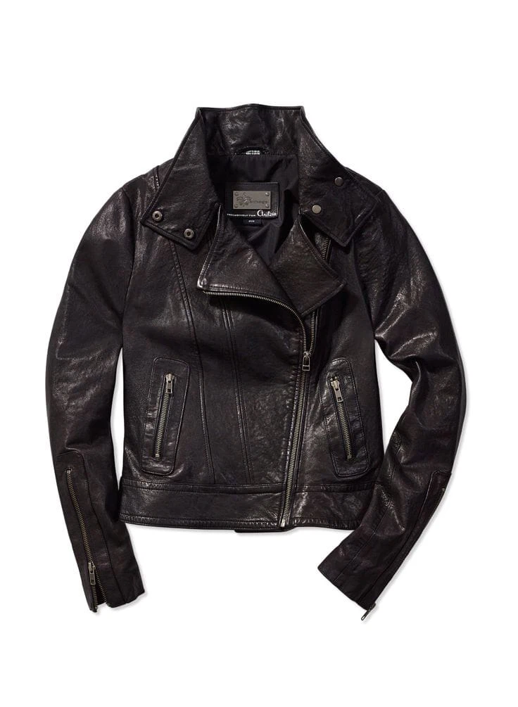 Mackage for Aritzia Black Lambskin Leather Moto Jacket - Size S - photo 2