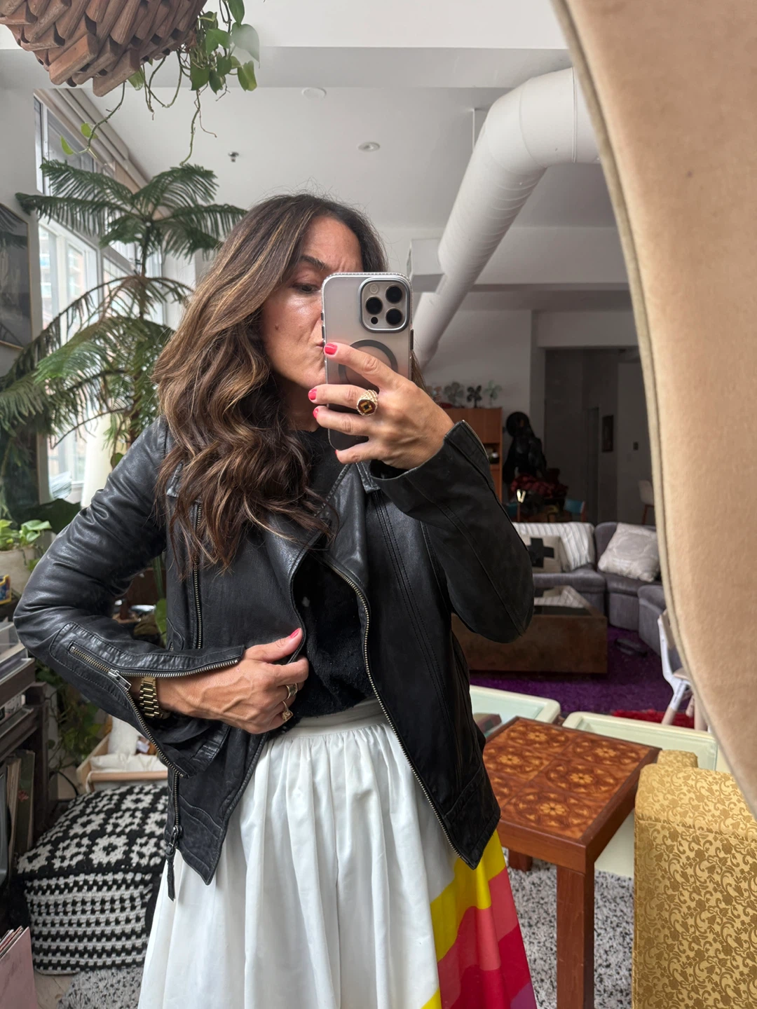Mackage for Aritzia Black Lambskin Leather Moto Jacket - Size S - photo 5