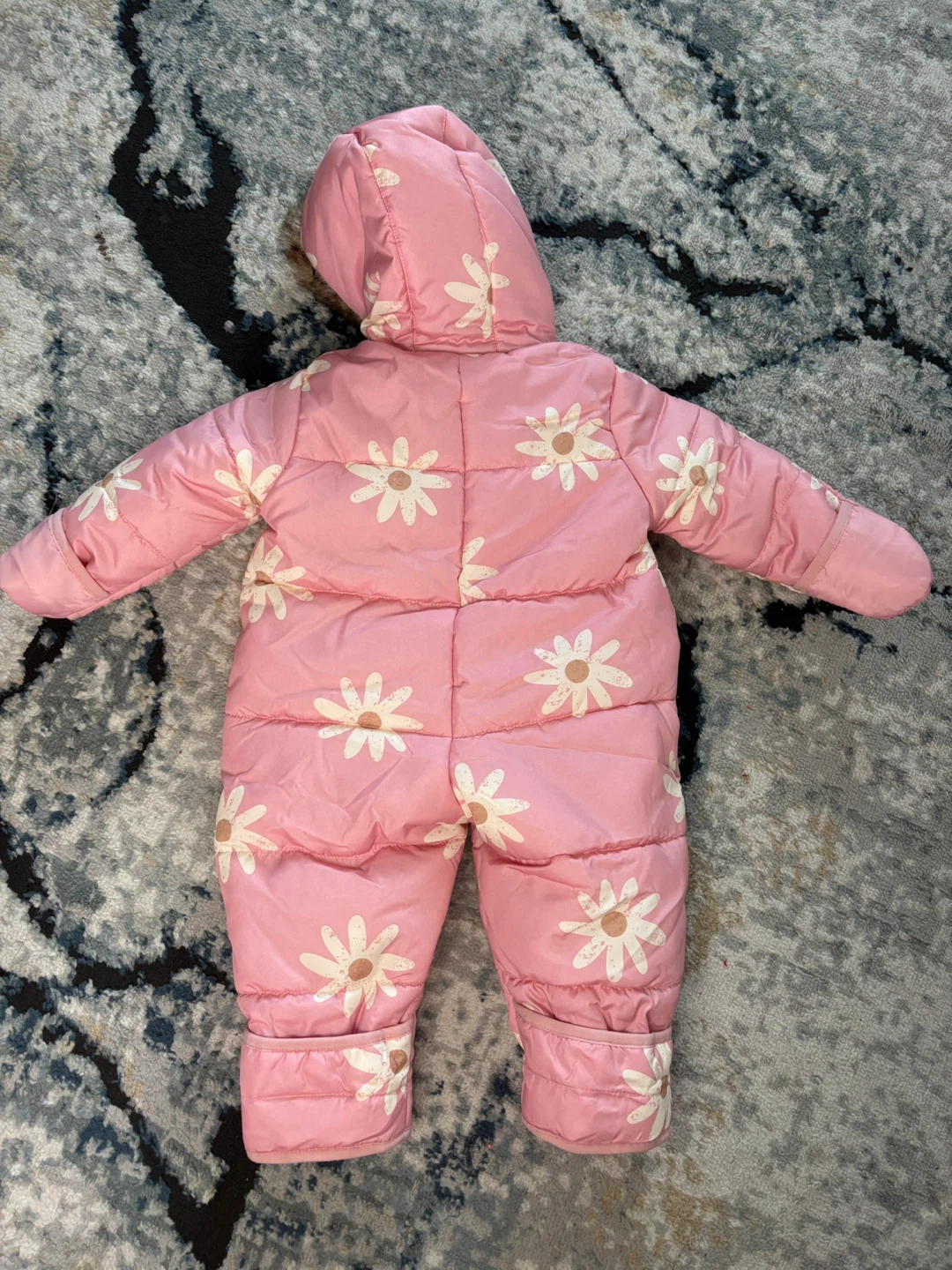 Carter's Baby Pink Daisy Snowsuit - photo 2