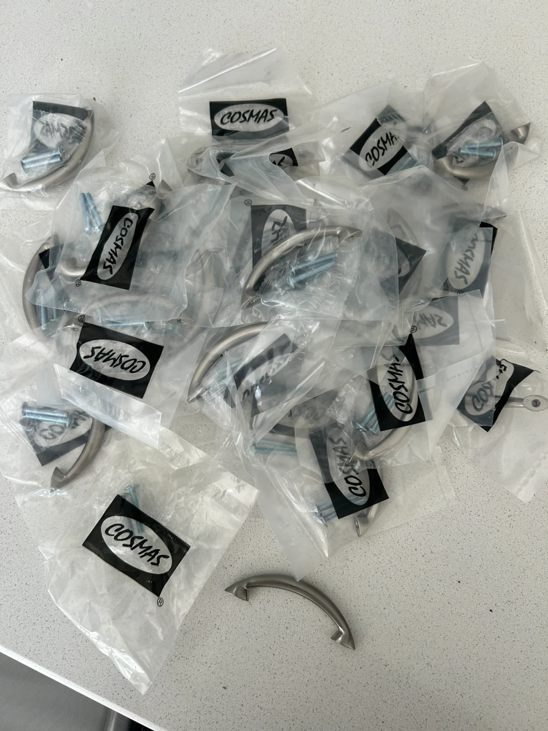 Cosmas Satin Nickel Cabinet Handle Pulls 25 Pack