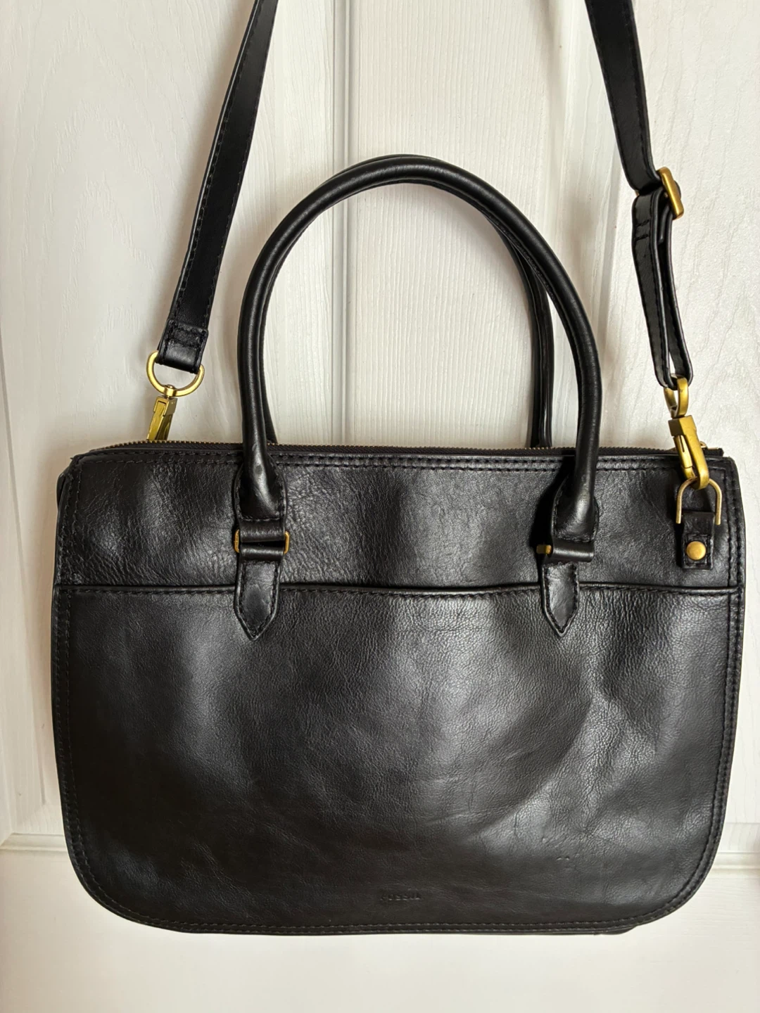 Fossil ‘Ryder’ black leather satchel crossbody bag - photo 2