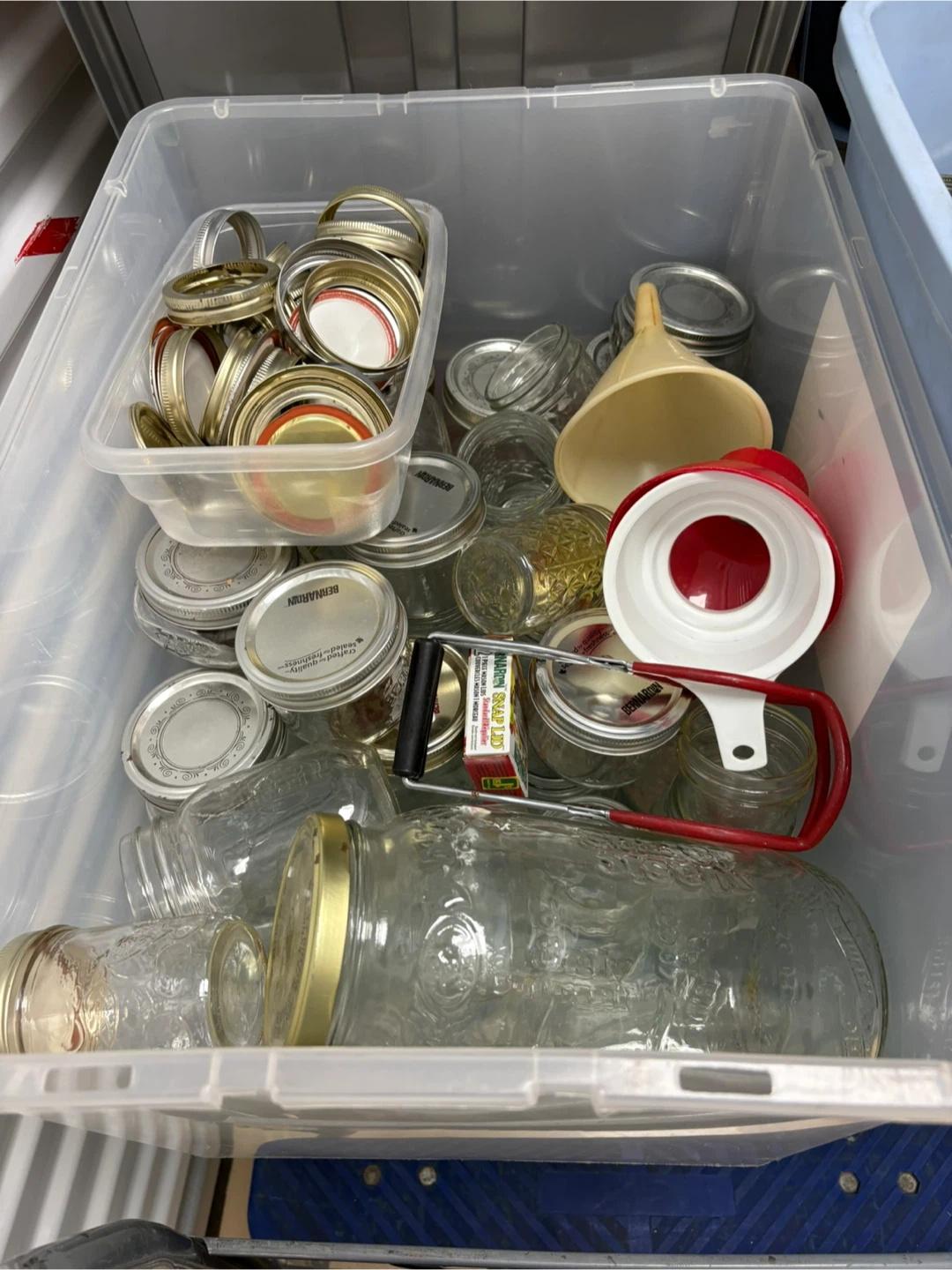Assorted Mason Jars and Canning Supplies