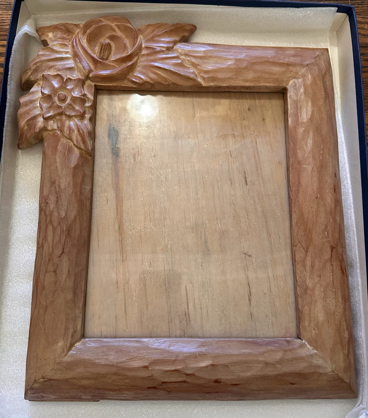 8x10” Hand-Carved Wooden Picture Frame