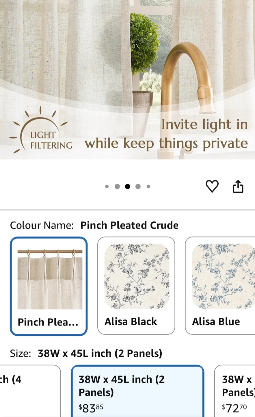 Pinch Pleated Light Filtering Curtains - photo 2