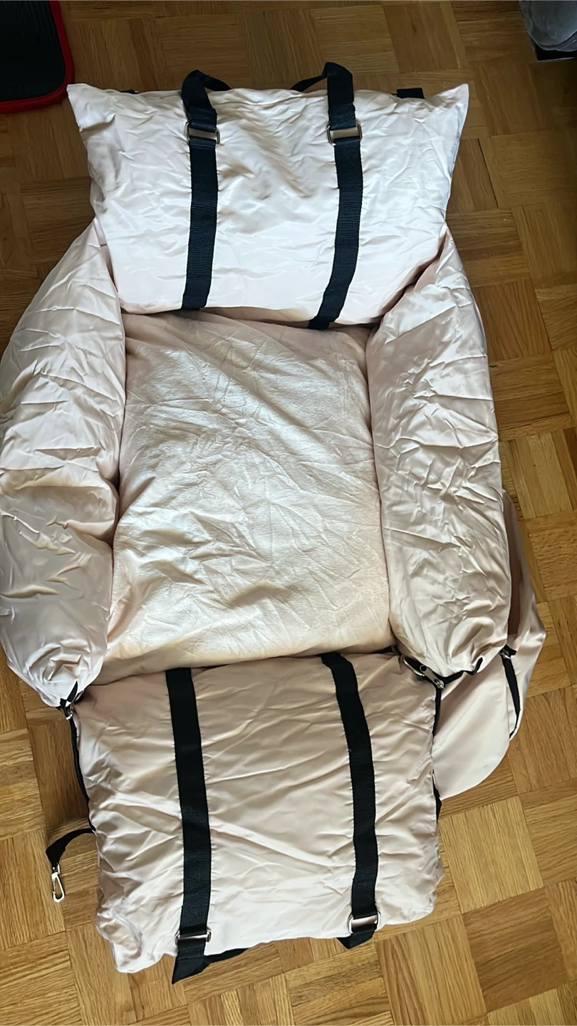 Padded Pet Car Seat Travel Bed - Light Pink - photo 2