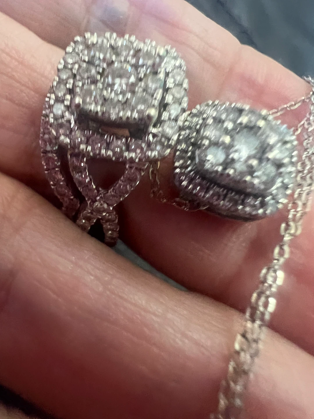 10K Gold Diamond Cluster Ring 1.00 CTW and Necklace Set - photo 3