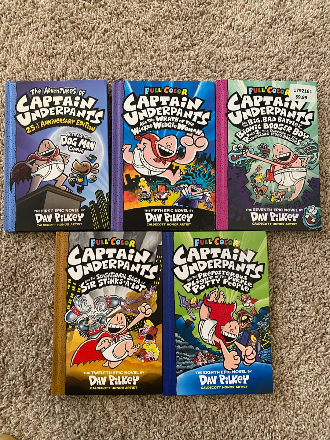5 Captain Underpants Books by Dav Pilkey