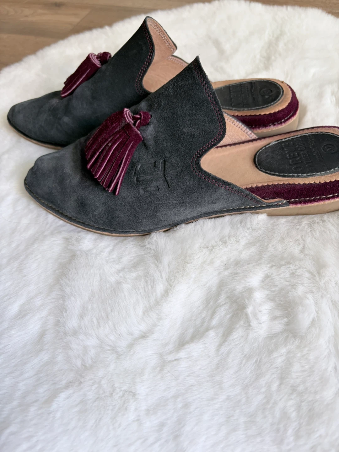 Oreve Suede Tassel Mules Size 37 - photo 2