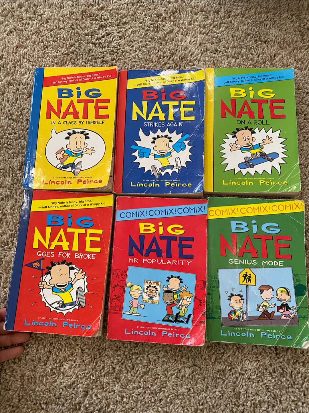 Set of 9 Big Nate Books by Lincoln Peirce