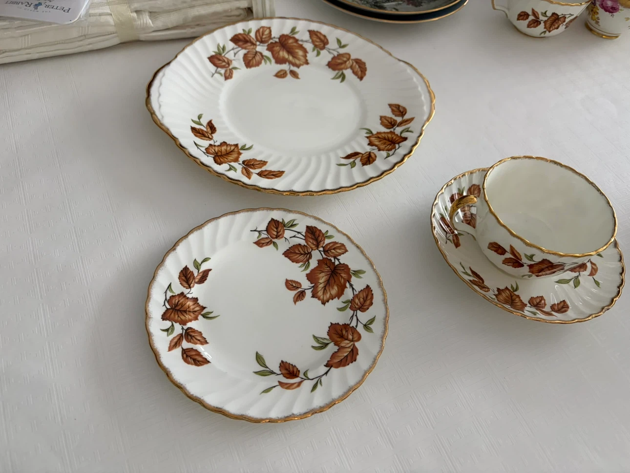 Vintage 19-Pc Adderley English for tea 6 (Pattern H496)