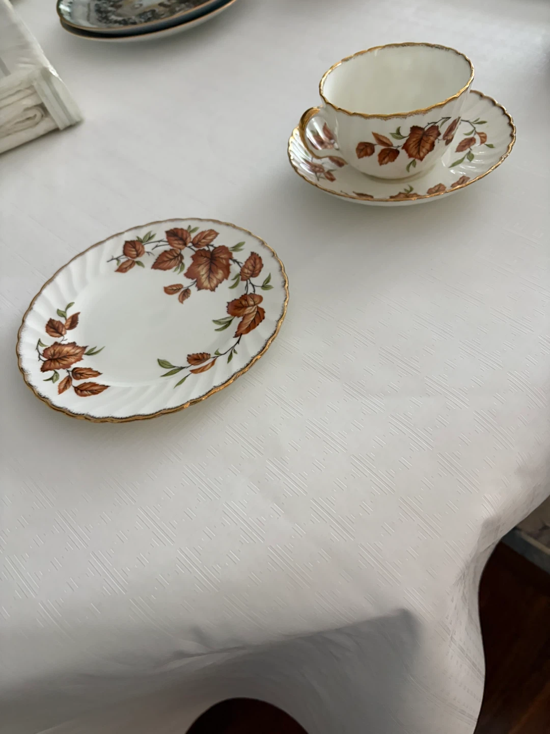 Vintage 19-Pc Adderley English for tea 6 (Pattern H496) - photo 2