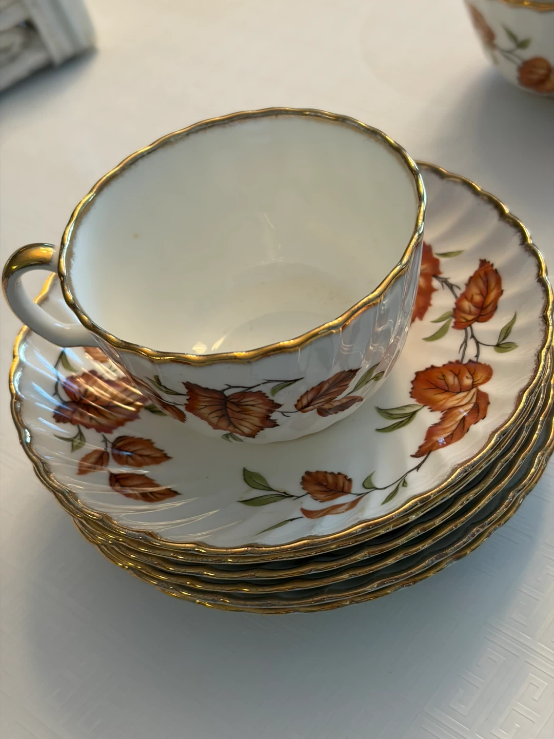 Vintage 19-Pc Adderley English for tea 6 (Pattern H496) - photo 3