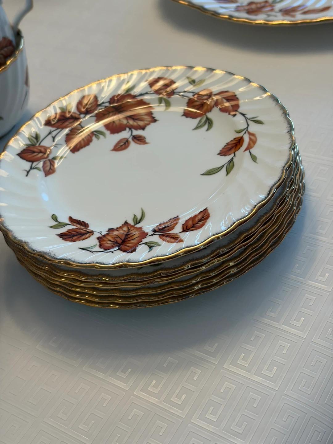 Vintage 19-Pc Adderley English for tea 6 (Pattern H496) - photo 4