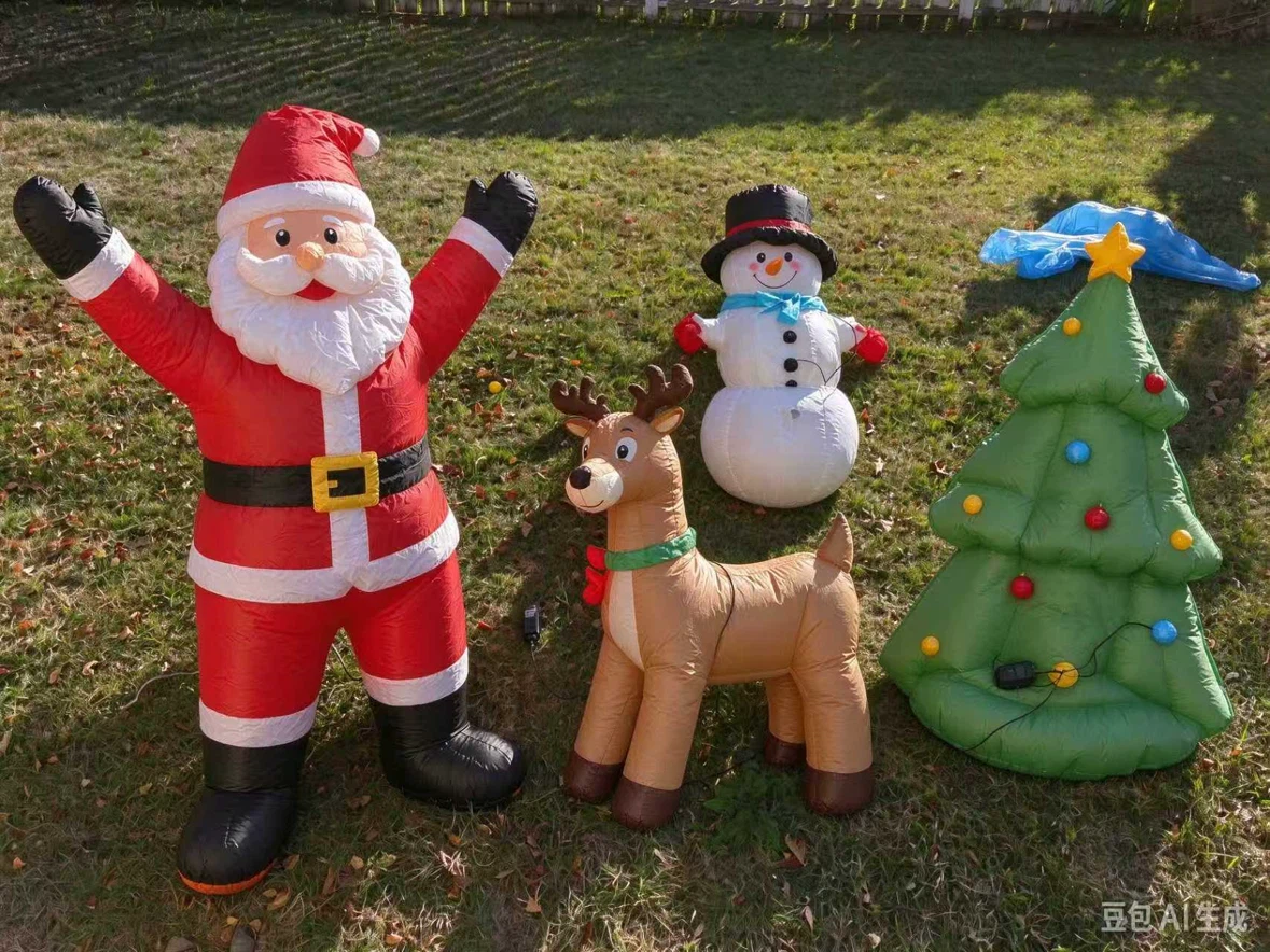Set of 4 Christmas Inflatable Decorations