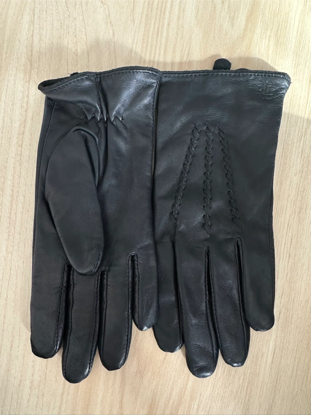 Lauren Ralph Lauren Black Leather Gloves