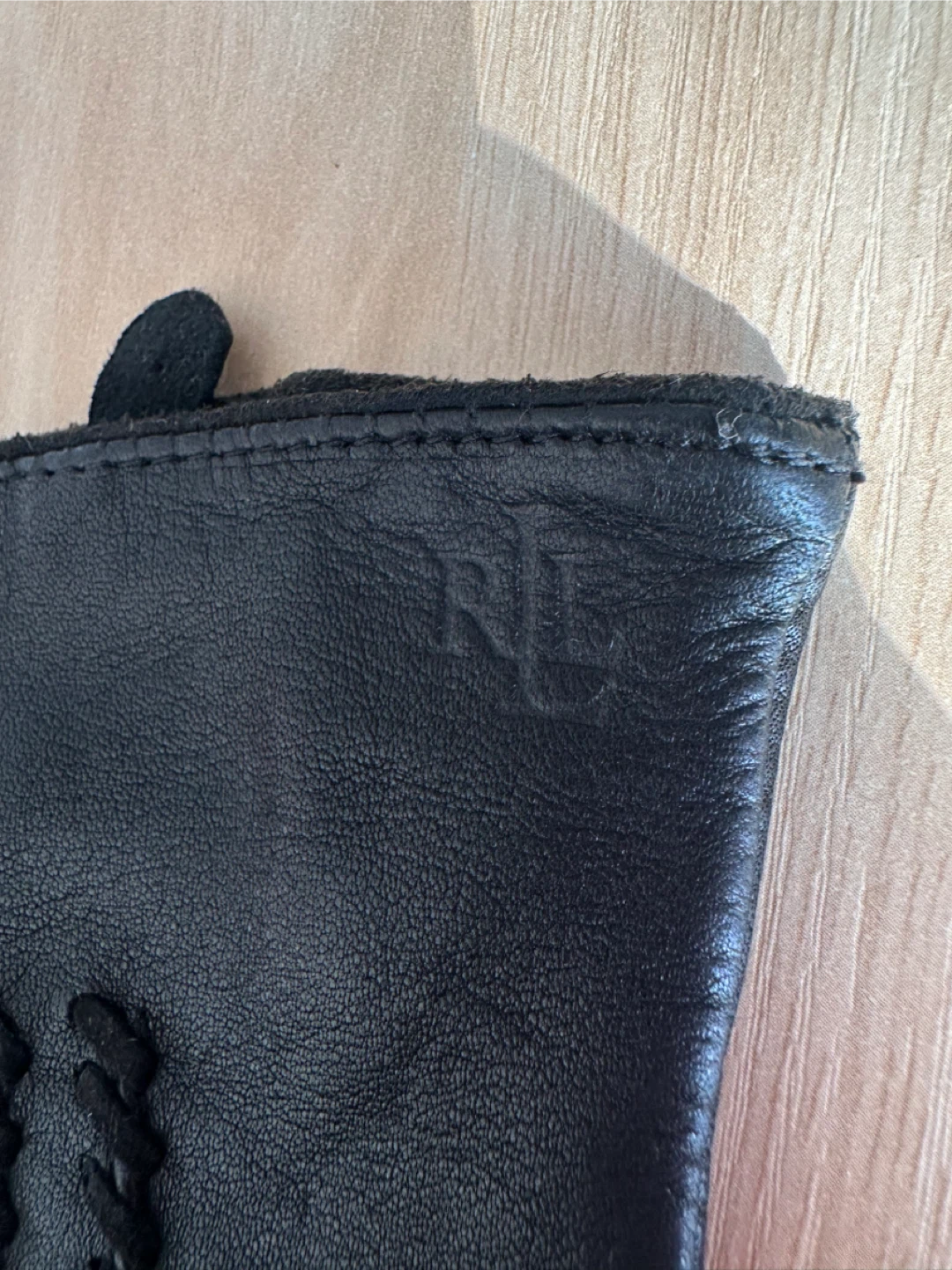 Lauren Ralph Lauren Black Leather Gloves - photo 2