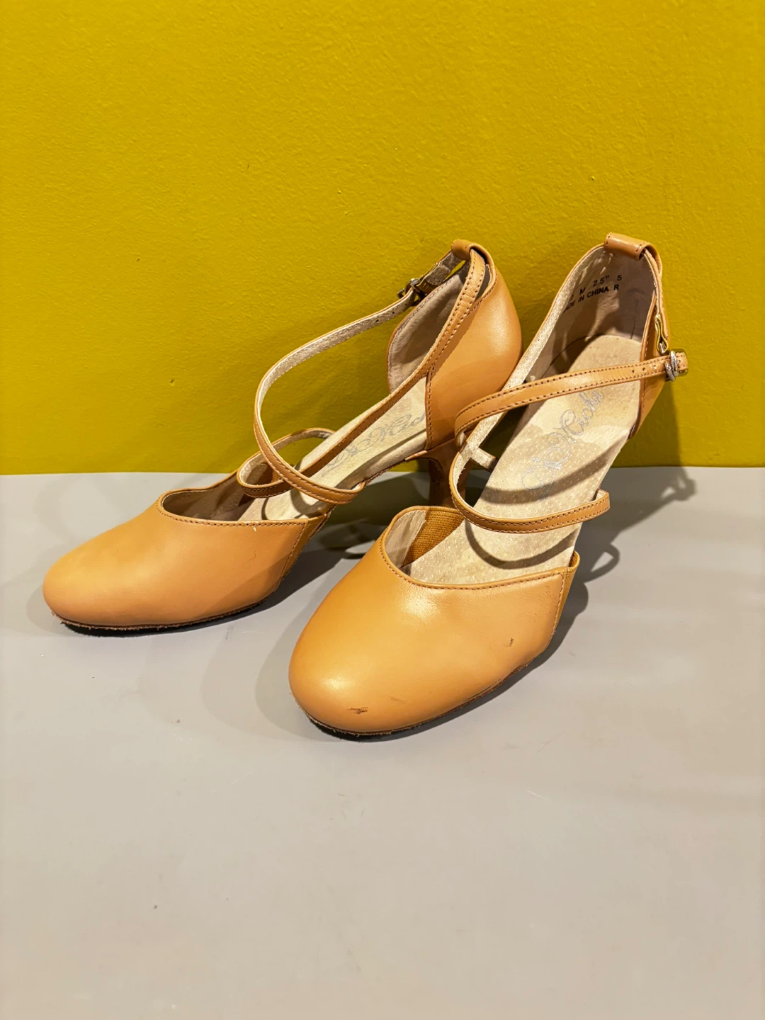 Tan Ballroom Dance Shoes Size 5