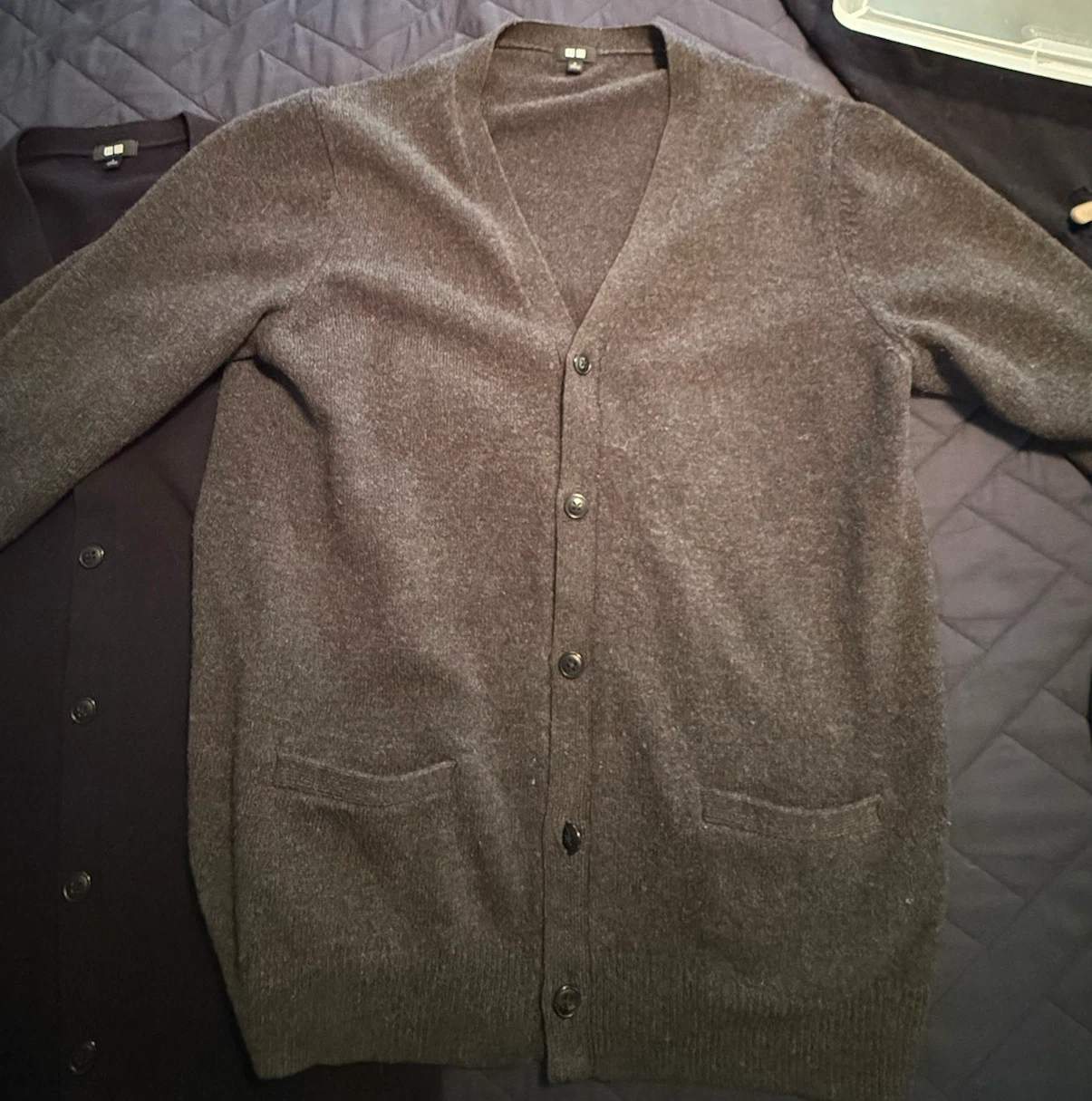 Two Uniqlo cardigans