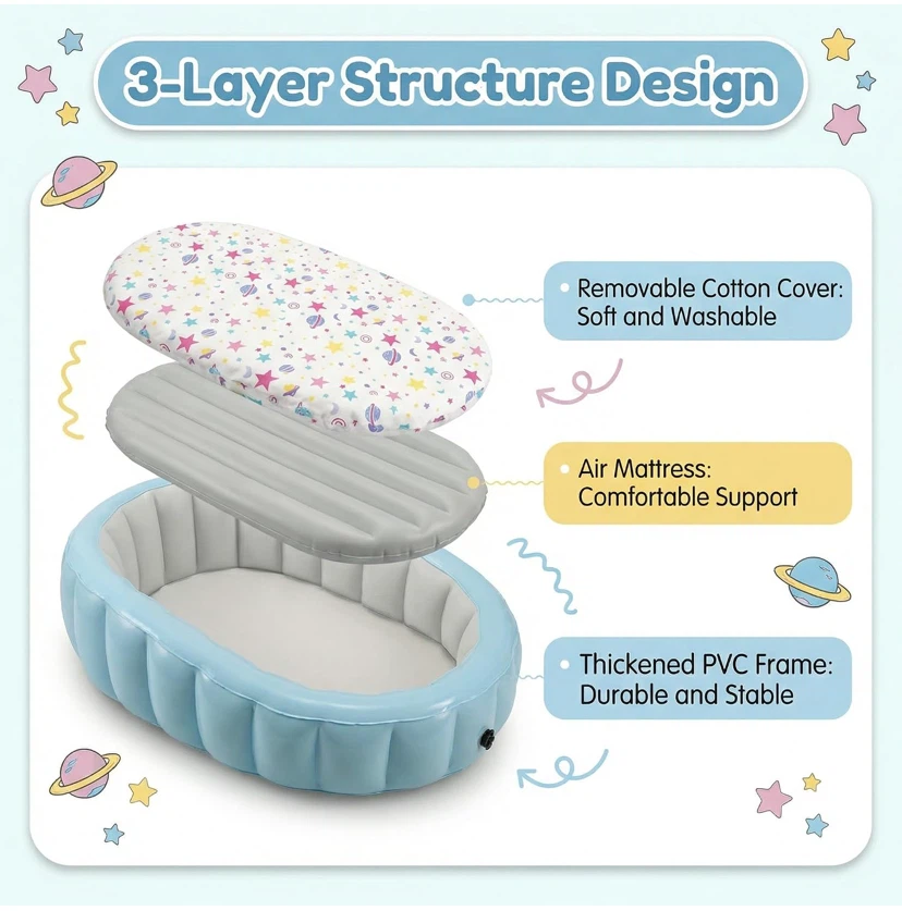 Inflatable Baby Nest with Manual Pump - photo 2