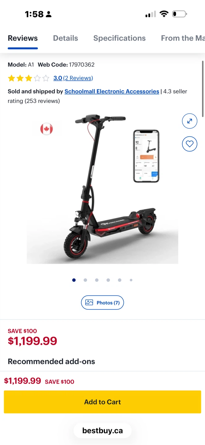Evercross A1 Electric Scooter - photo 2
