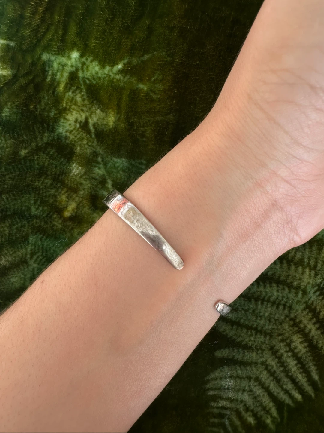 PAJ Silver-Tone Bangle with Dark Stone - photo 3