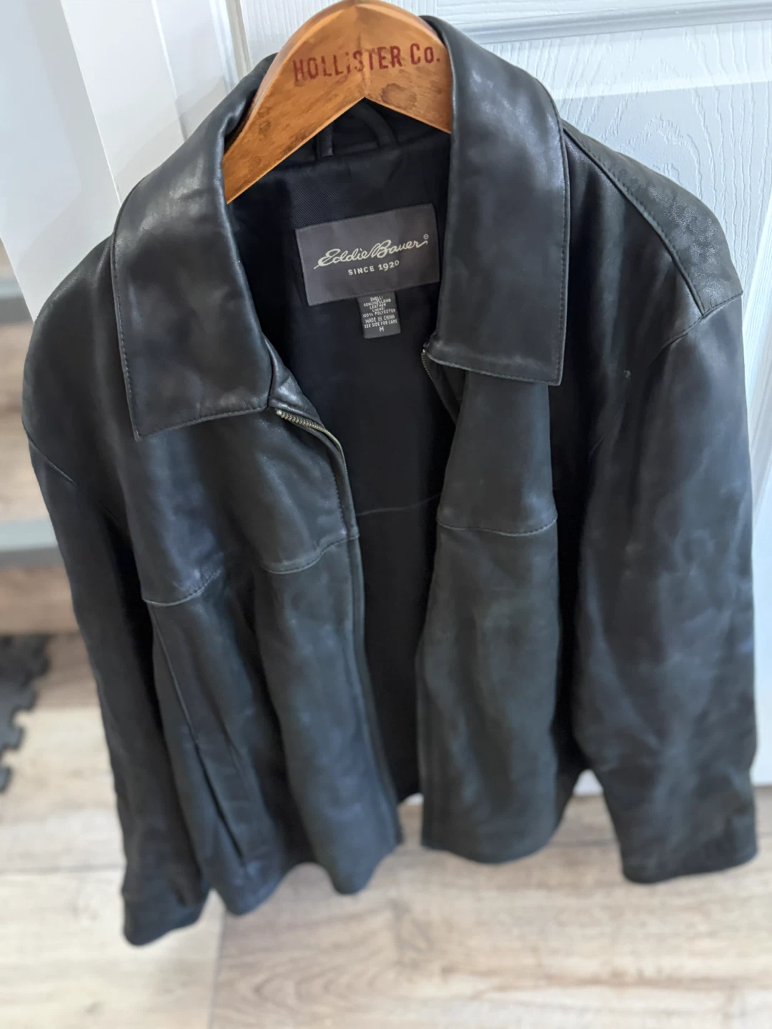 Eddie Bauer Men's Leather Jacket Black - photo 2