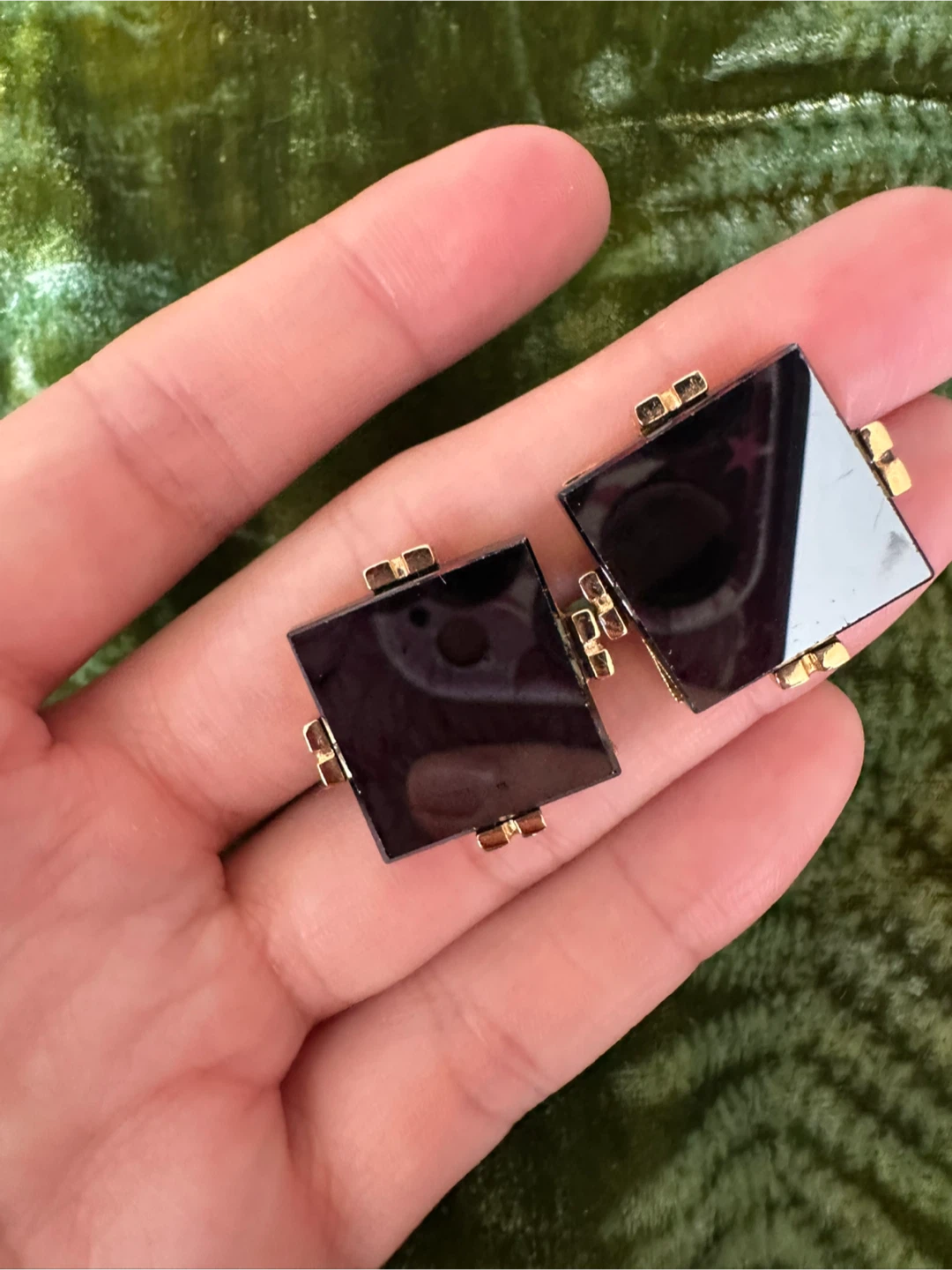 Vintage Black Onyx like Cufflinks