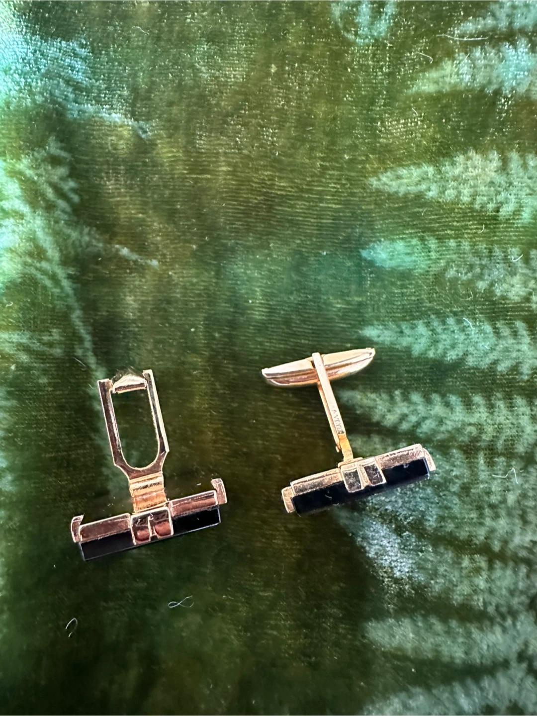 Vintage Black Onyx like Cufflinks - photo 3