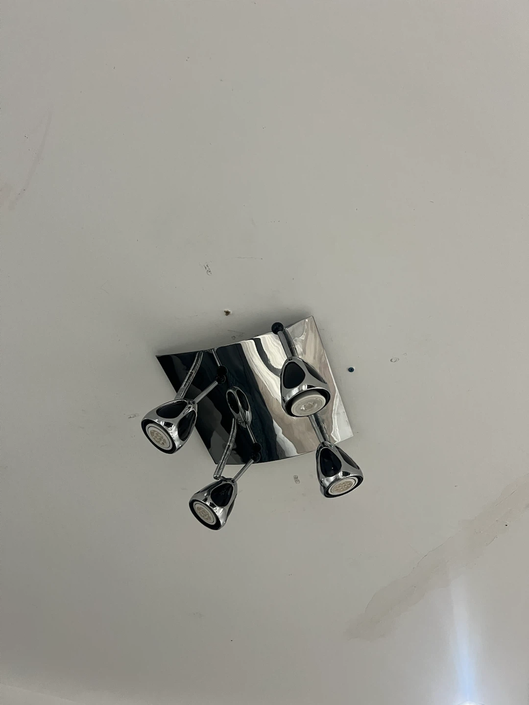 Chrome 4-Light Ceiling Spotlight Fixture