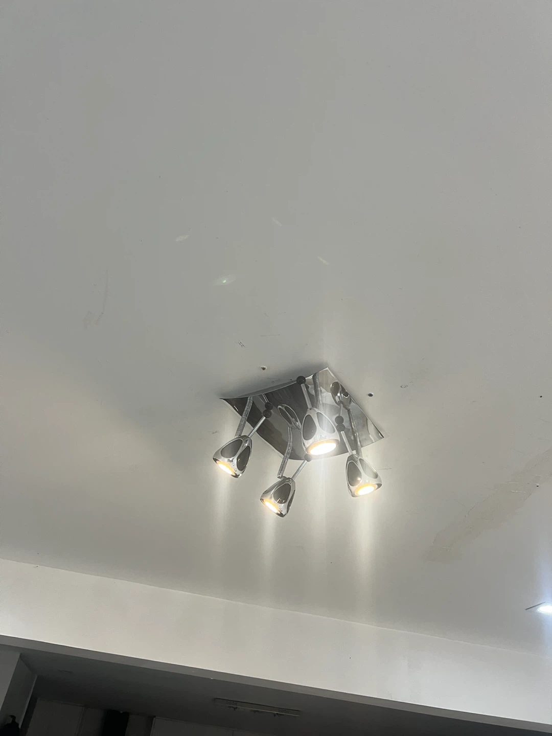 Chrome 4-Light Ceiling Spotlight Fixture - photo 2