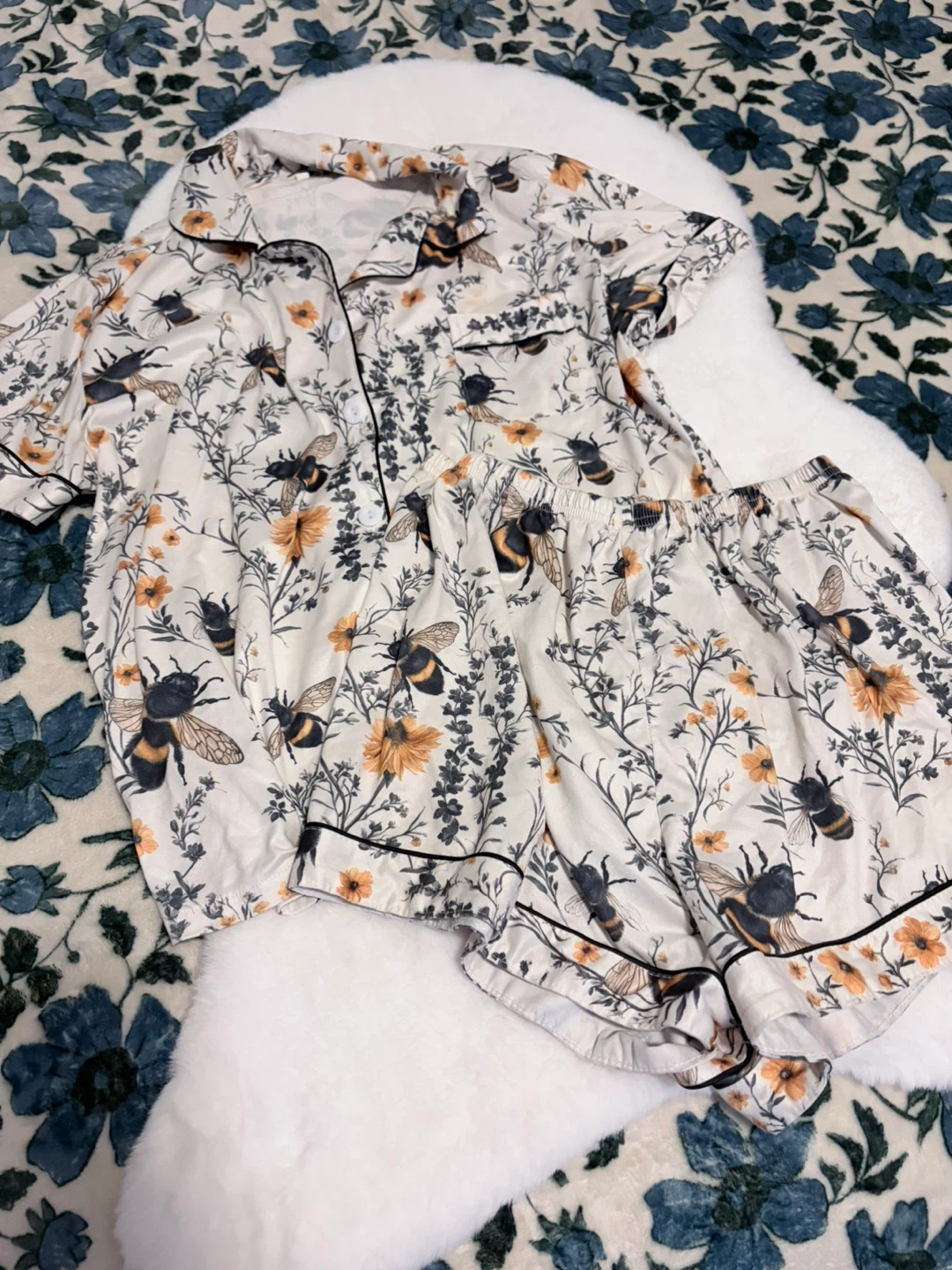 Bee Print Pajama Set