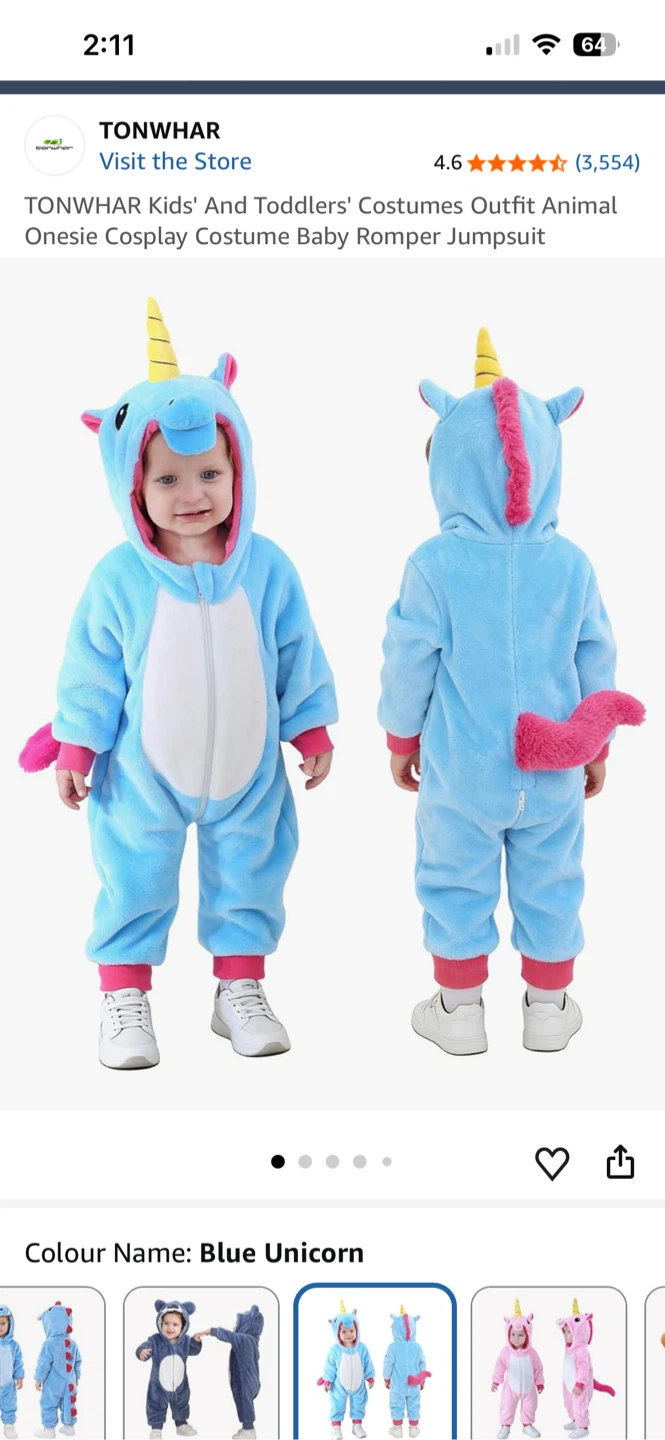NEW GIRLS SIZE 3T-4 UNICORN HALLOWEEN COSTUME (READ LISTING) - photo 5