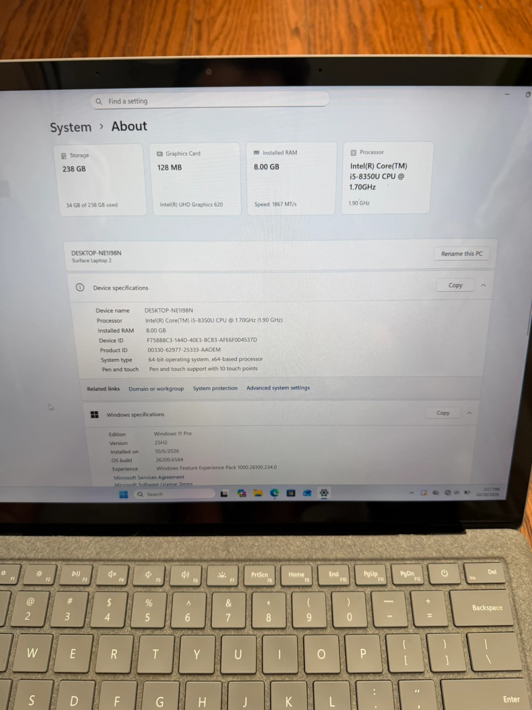 Surface Laptop 2 Touchscreen Fully Functional 8GB RAM 256GB SSD - photo 2
