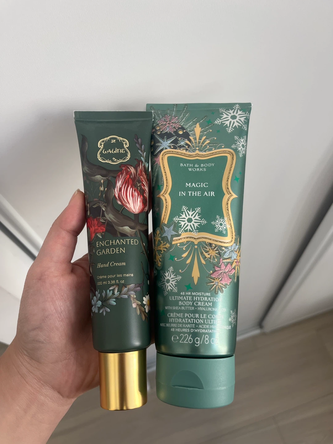 Laline Hand Cream and Bath & Body Works Body Cream