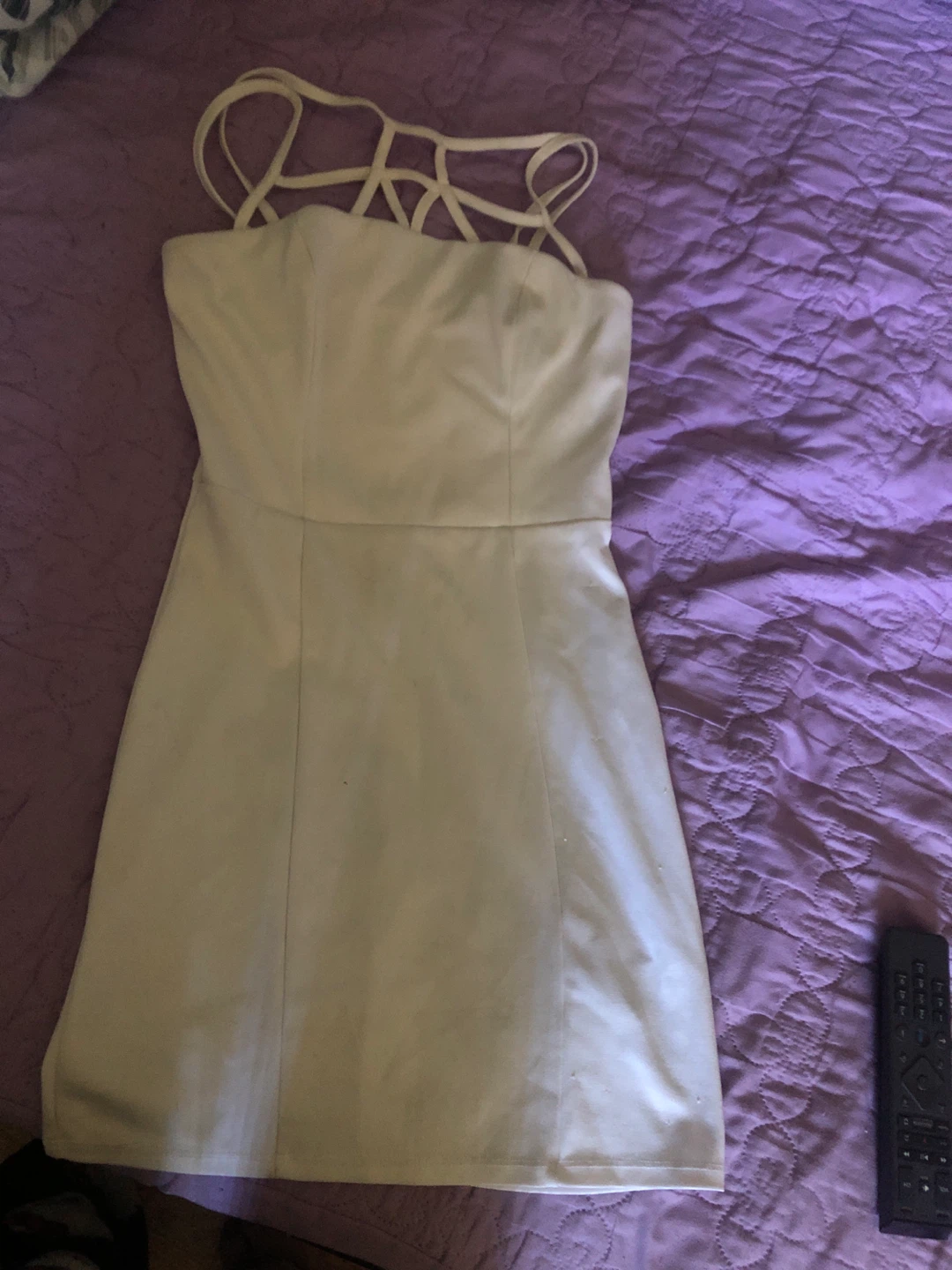 White Strappy Mini Dress