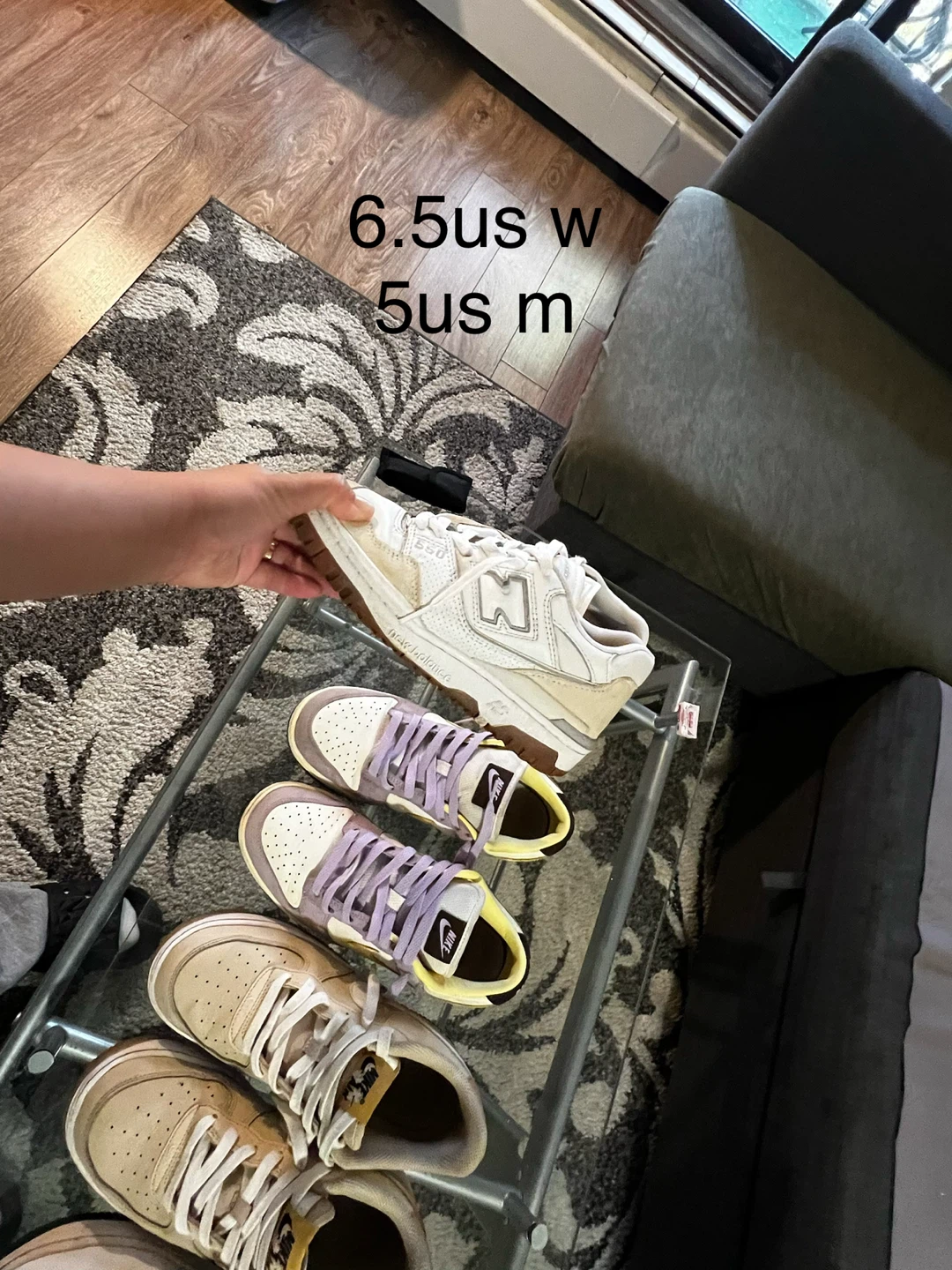 New Balance 550 White Gum Sole Shoes