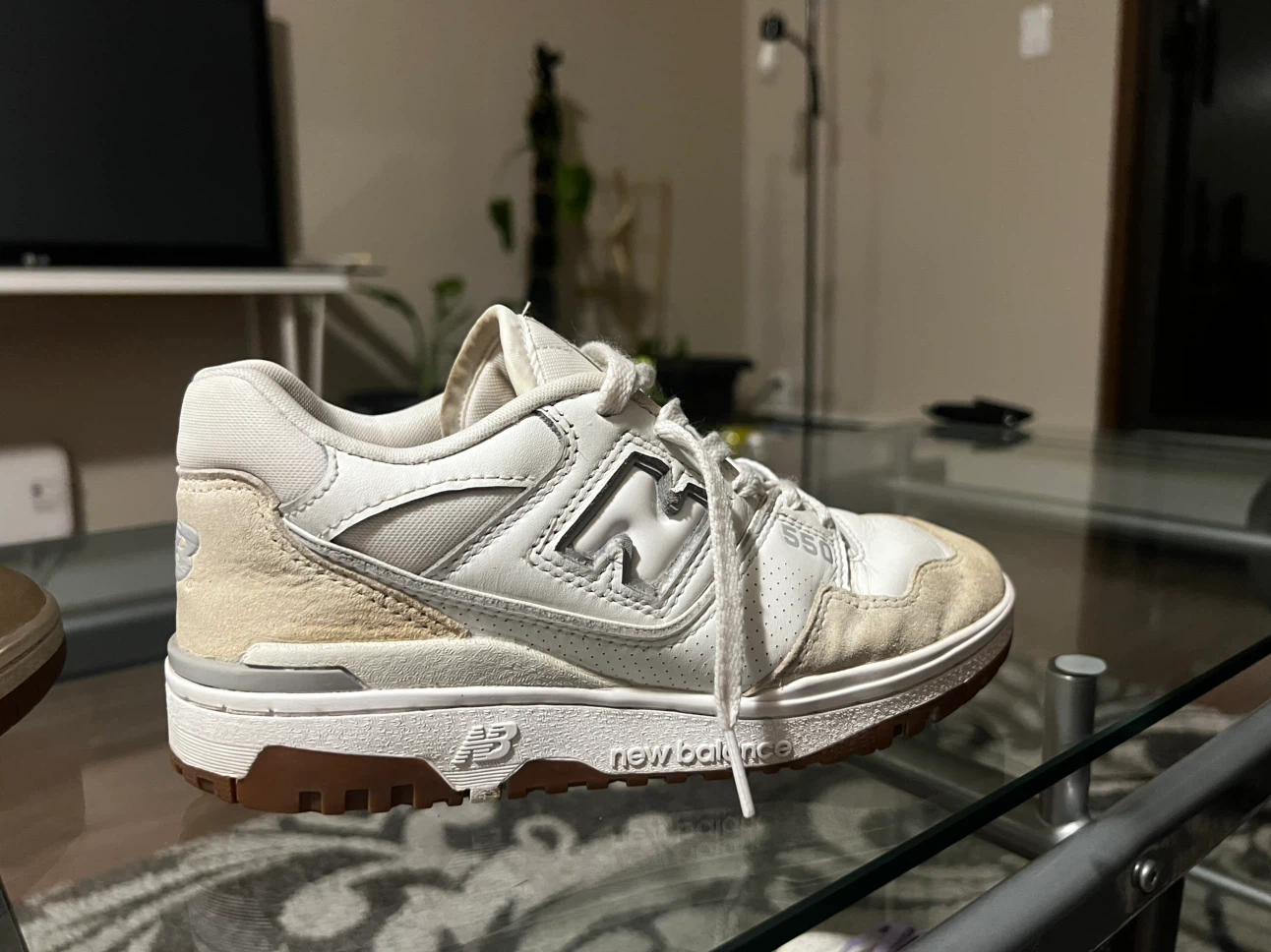 New Balance 550 White Gum Sole Shoes - photo 2