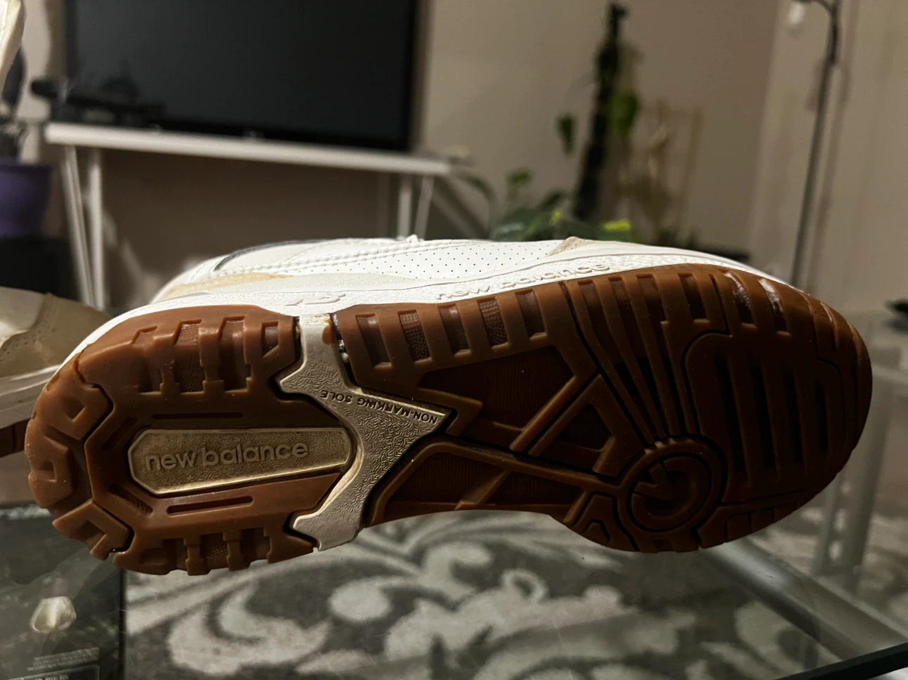 New Balance 550 White Gum Sole Shoes - photo 4