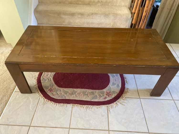 Wooden coffee table