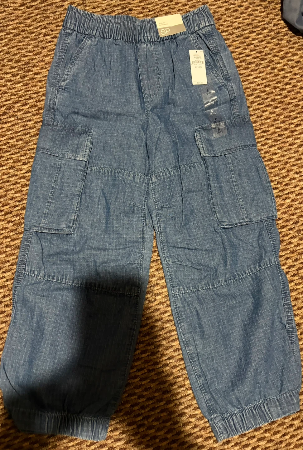 Gap Kids Denim Cargo Joggers ~ Size 6/7 years