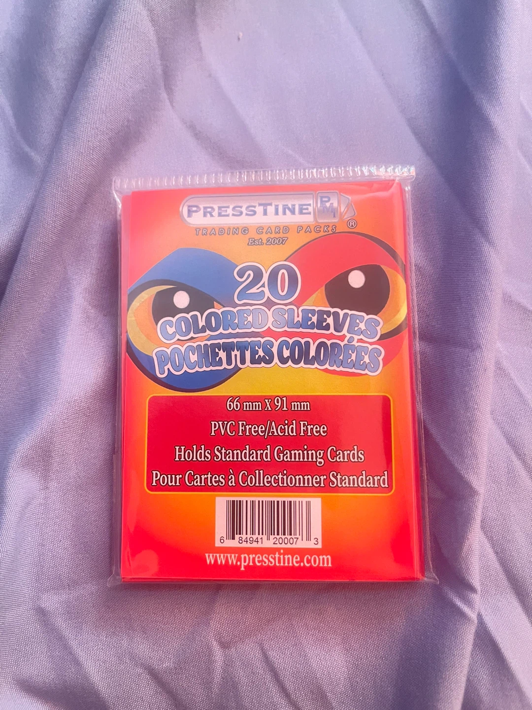Presstine Trading Card Sleeves 20 Count Red