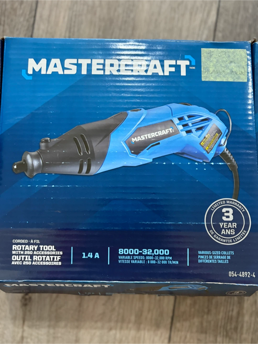 Mastercraft Corded Rotary Tool with 250 Accessories