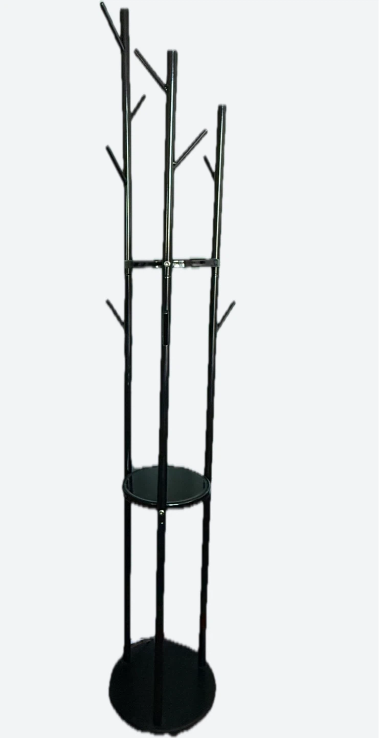 Black Metal Coat Rack Stand - photo 3