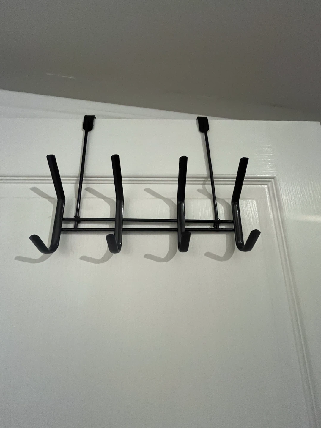 Over-the-Door Black Metal Coat Rack - photo 2