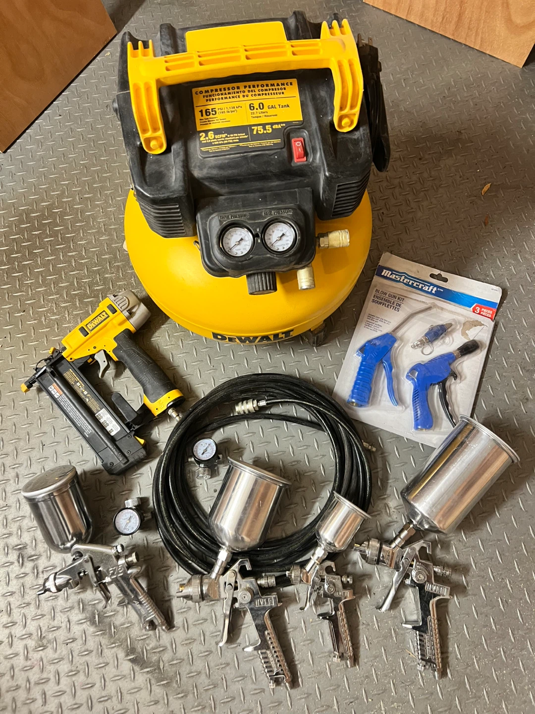 DeWalt 6.0 Gallon Air Compressor and Tool Bundle