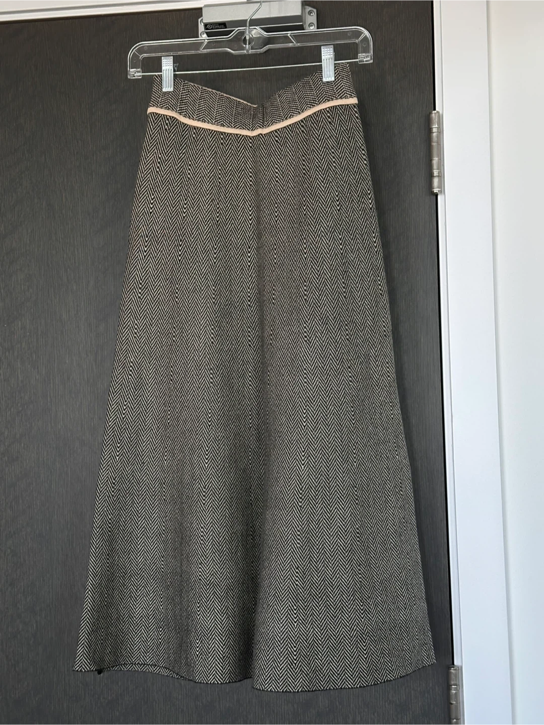 Herringbone Midi Skirt